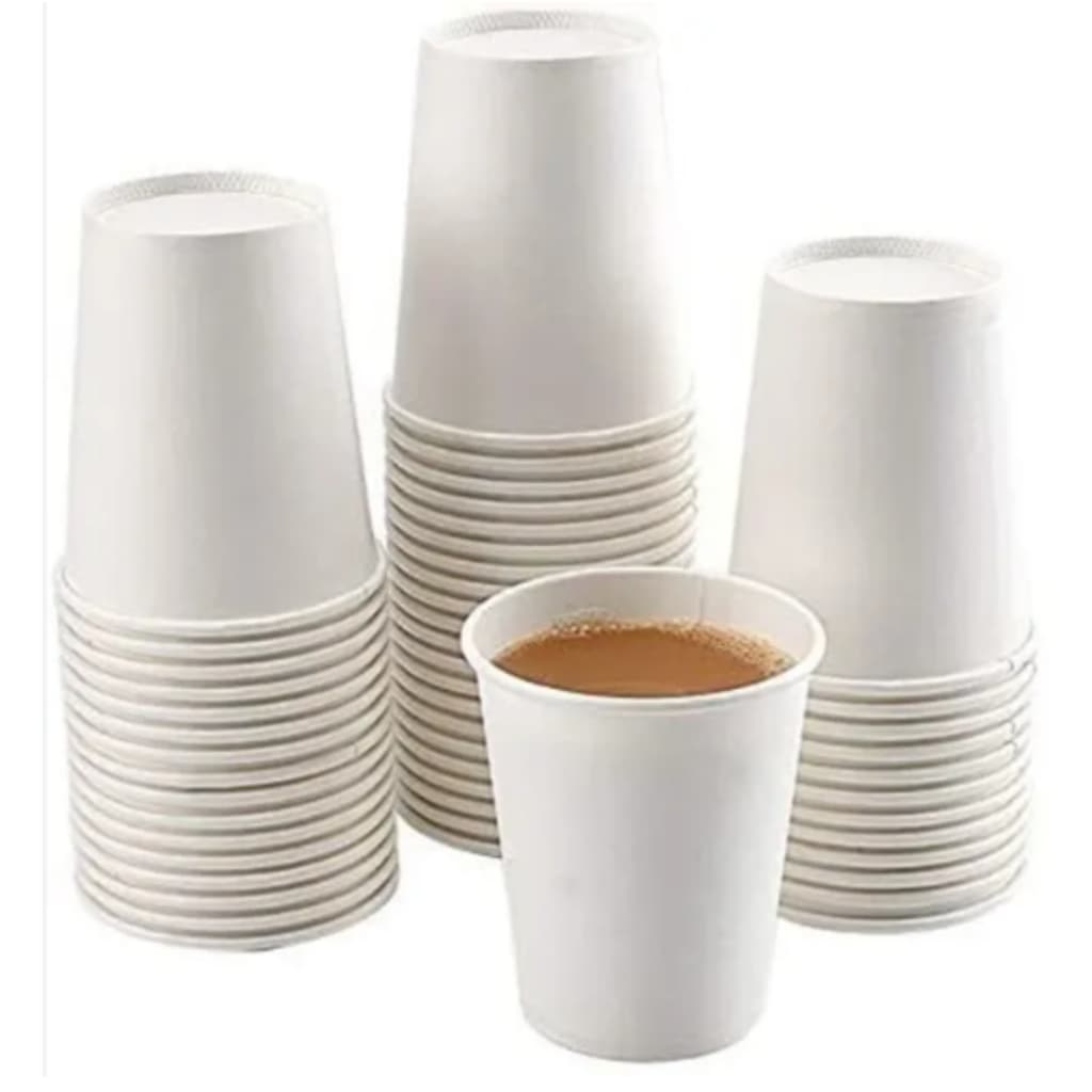 50 Copos de Papel Para Café ou Chá Biodegradável - 60ml/120ml/180ml/200ml