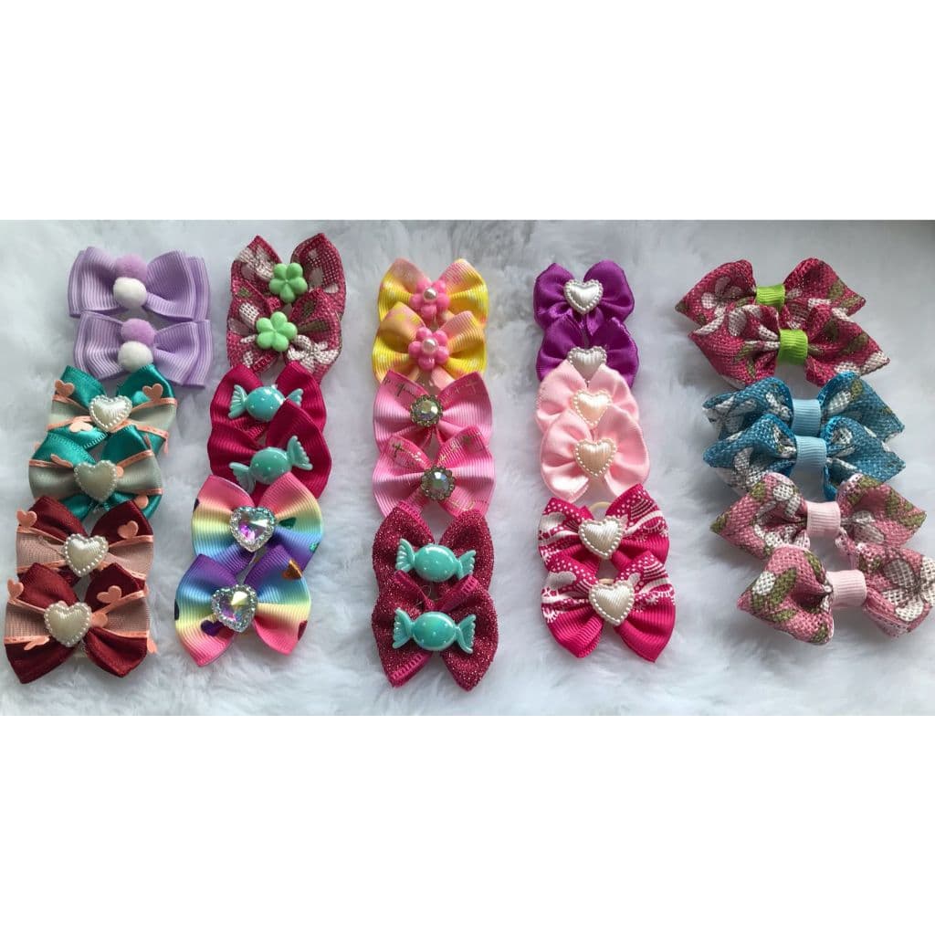 30 Laços Pet  Femea Banho e Tosa Acessórios para Cães Pet Shop Cachorro