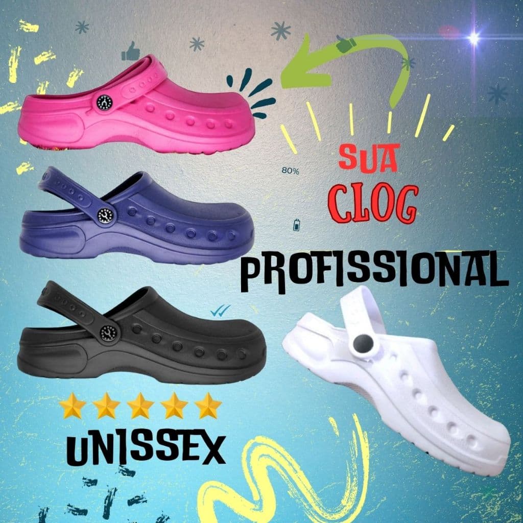 Sapato Fechado Enfermagem Profissional Babuche Eva Feminino Babuche Cozinha Clinicas