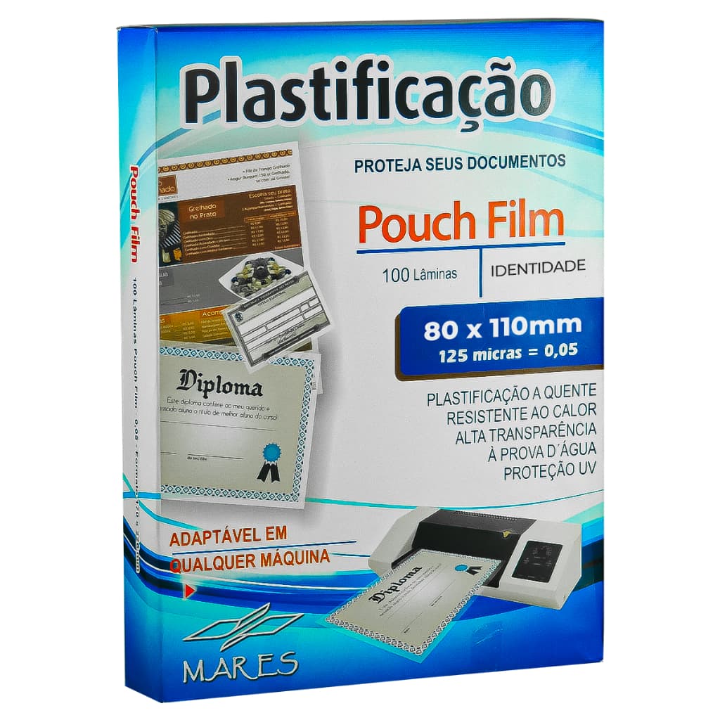 100 Folhas - Polaseal Plástico Para Plastificação Formato RG 80x110 0,05