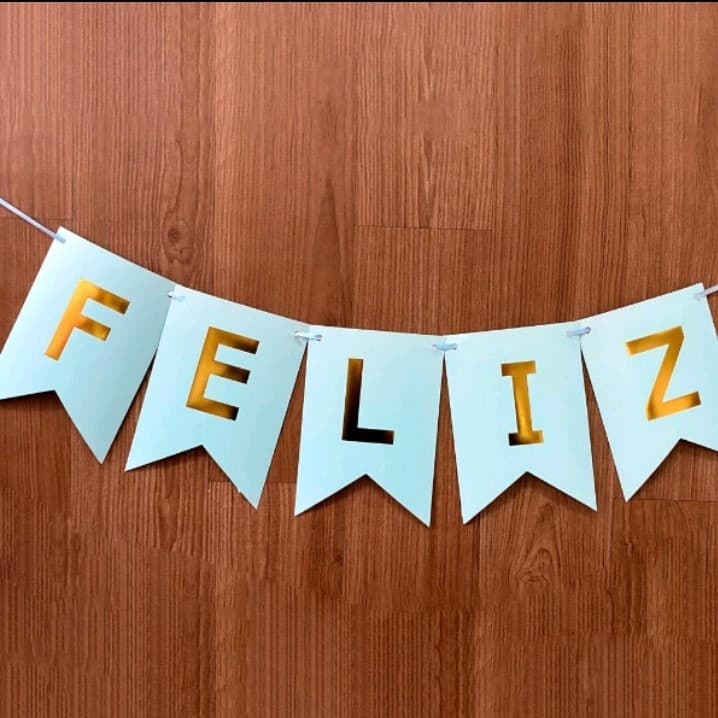 Faixa Feliz Aniversário Festa Decorativa Metalizado Rosa Azul Branco Preto
