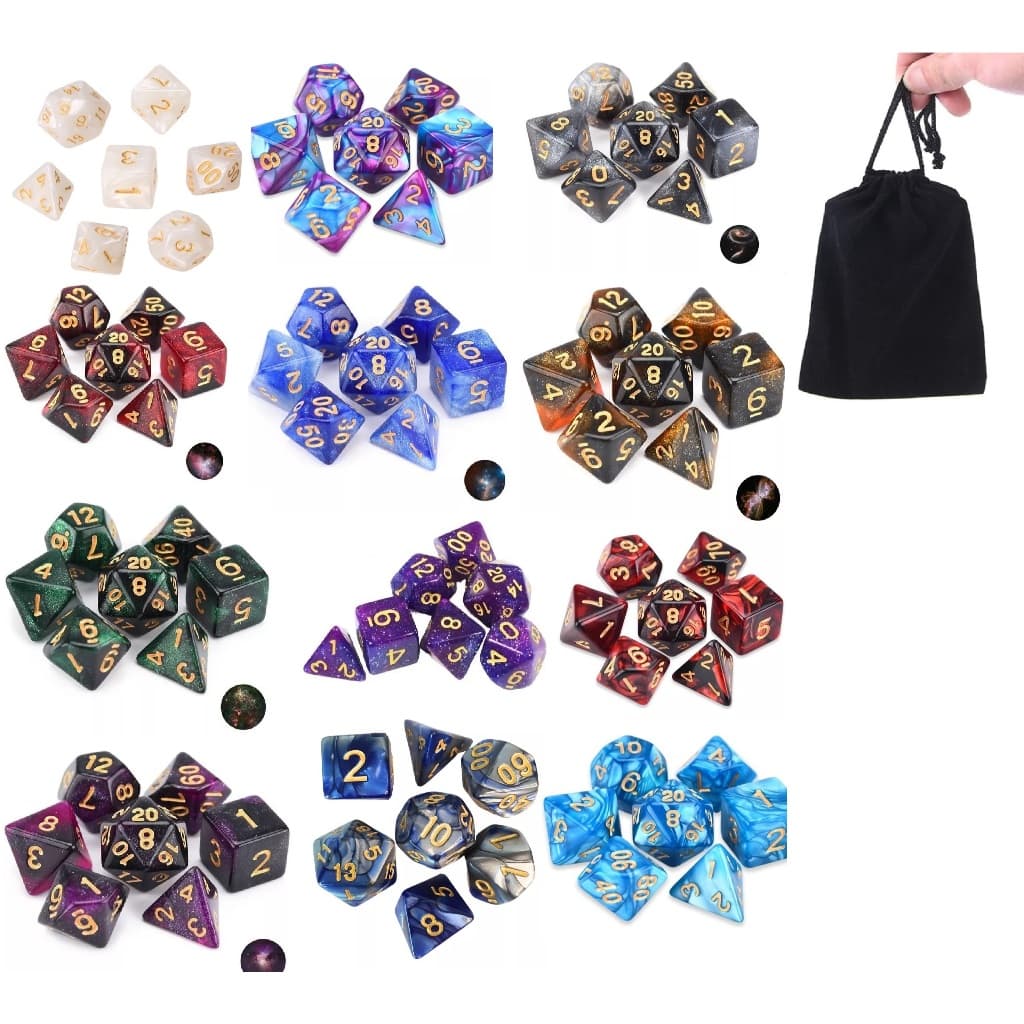 Kit De Dados RPG 7 dados D&D