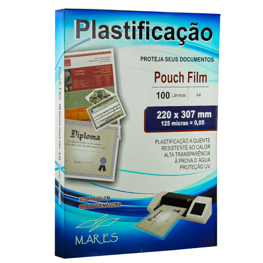 100 Folhas - Polaseal A4 Plástico Para Plastificação Pouch Film 220x307 0,05