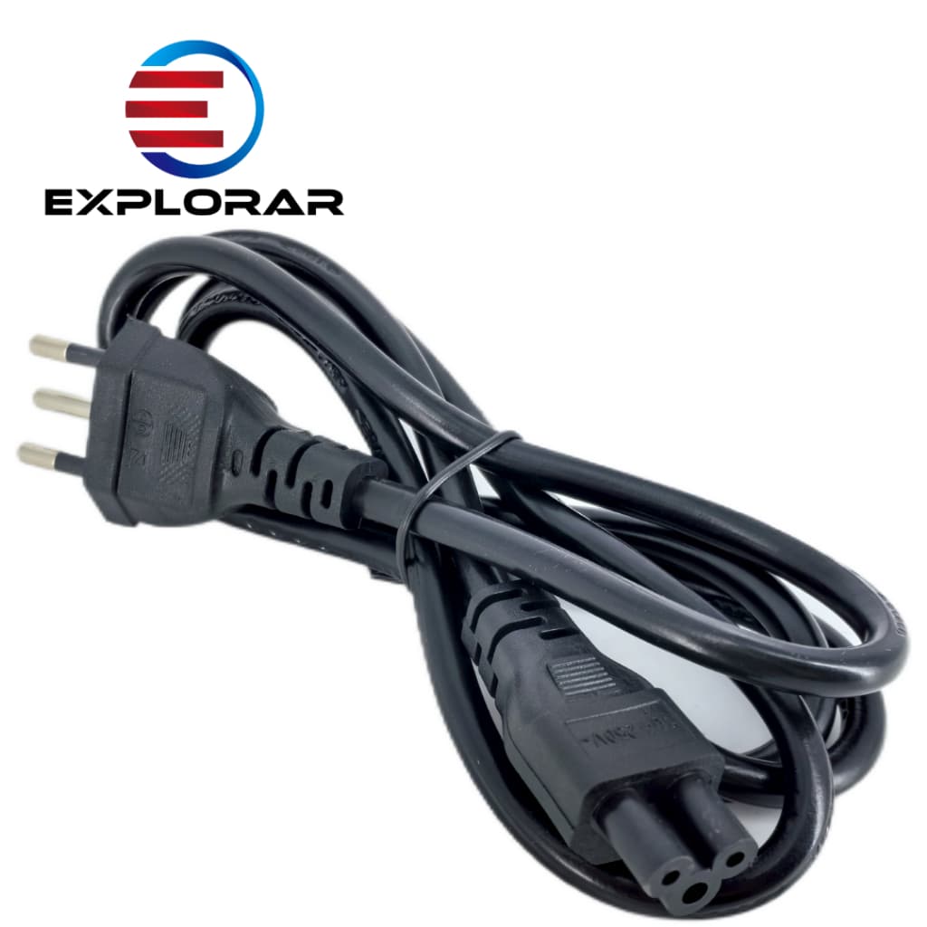 Cabo de força energia tripolar 1.5m mickey 3 pinos para Notebook TV Fonte Padrao BR
