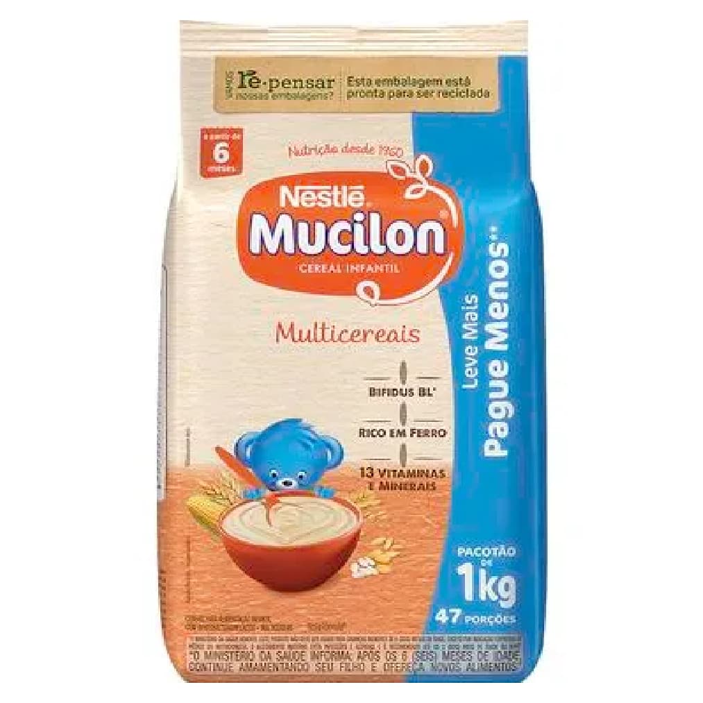 Mucilon Nestlé Multicereais Pacote com 1kg