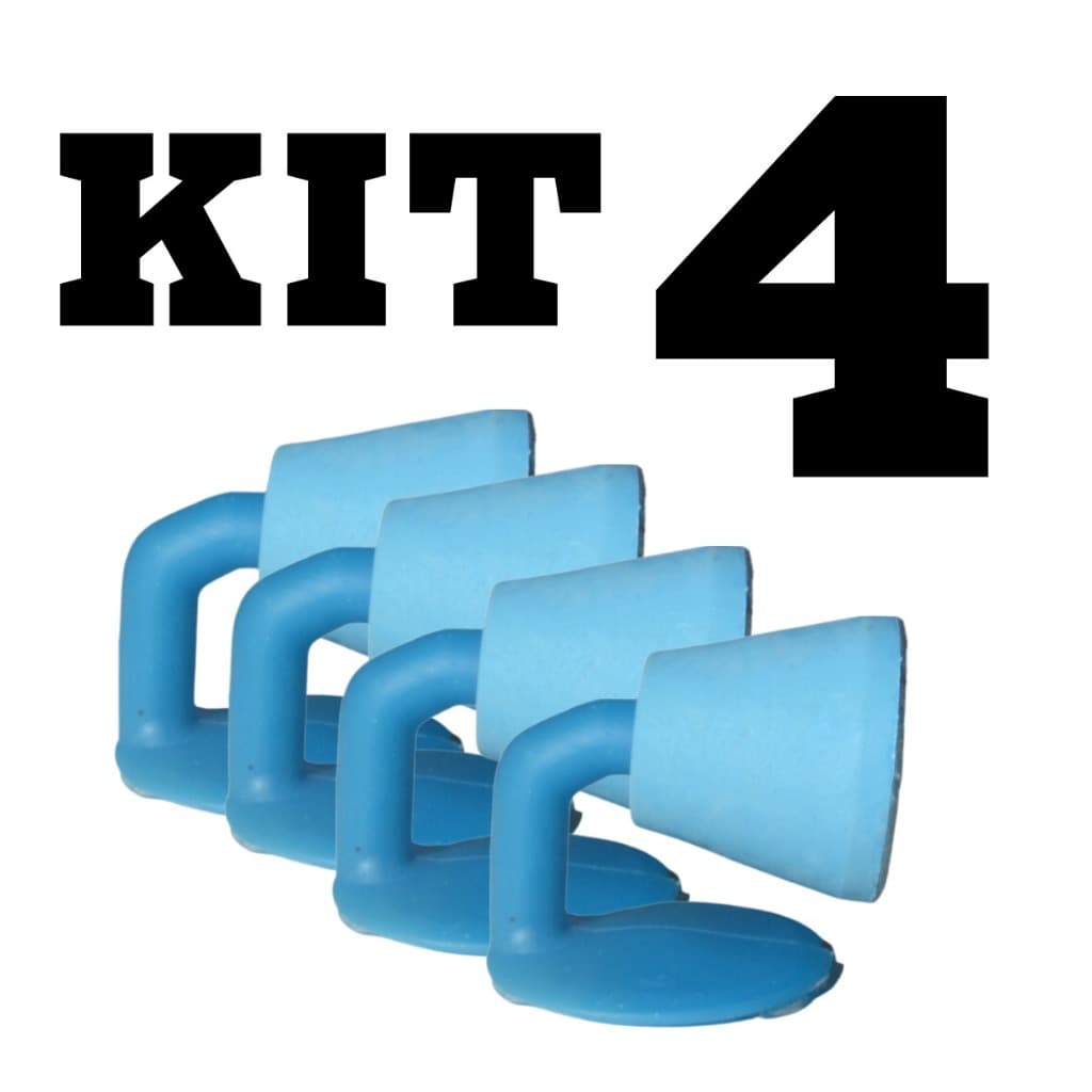 Kit 4 Trava de Porta Batente Fixador Prendedor Adesivo Amortece Impacto Batedor Peso Segurador