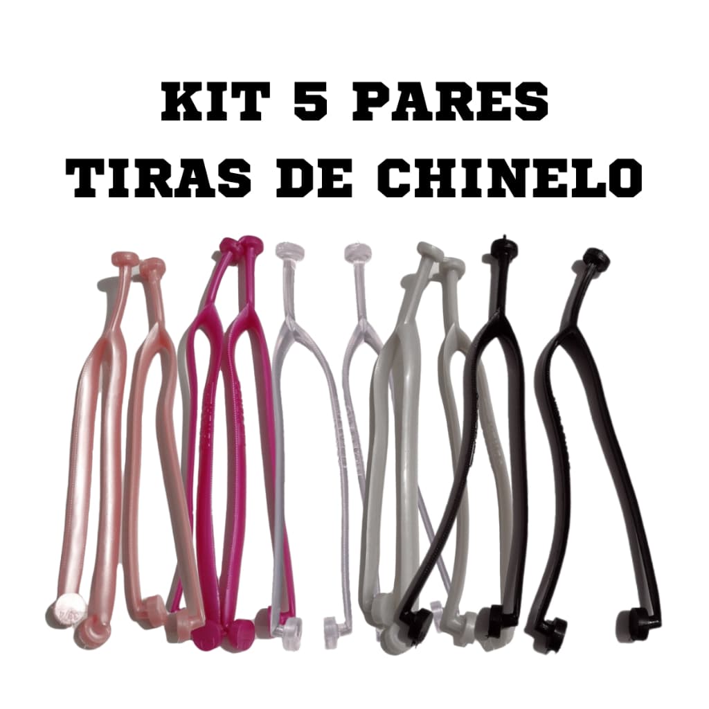 Tiras de Chinelo finas Kit 5 Pares Feminino