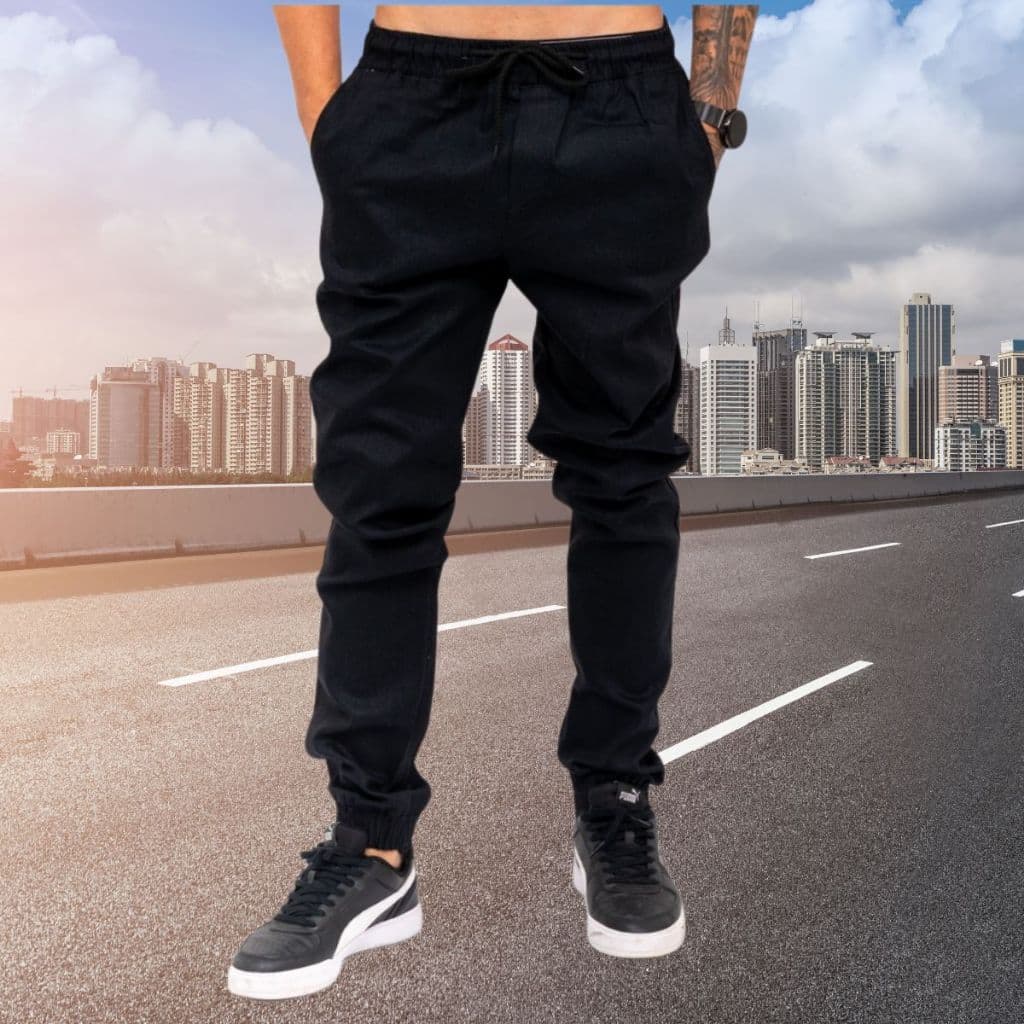 Calças Jogger Masculina com punho Premium qualidade moda homem Estiloso loja de fábrica