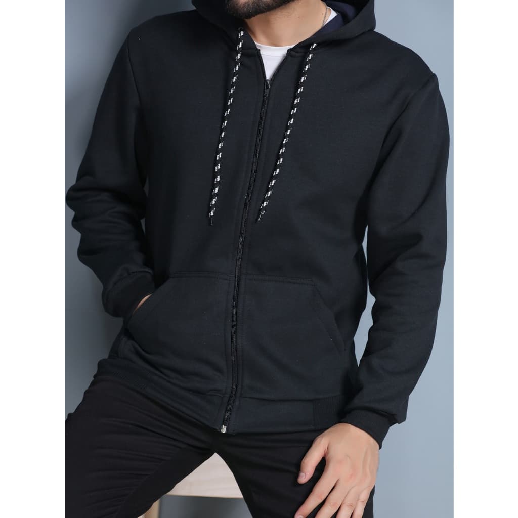 Blusa de frio moletom com zíper e capuz ótima qualidade