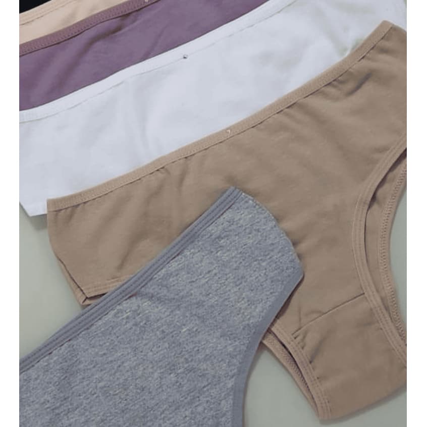 Kit 5 Calcinhas Tanga Conforto Algodão Forro De Algodão
