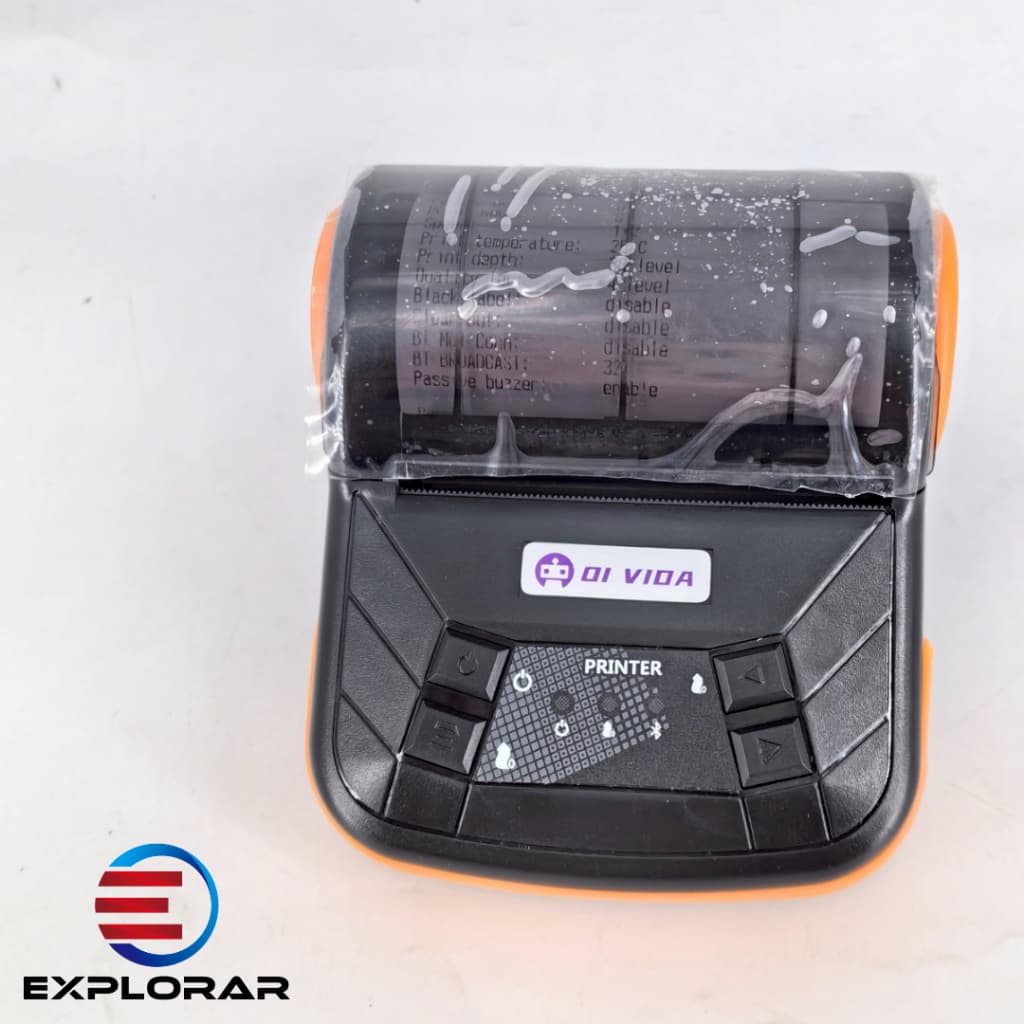 Mini Impressora Térmica Bluetooth 80mm Portátil Recarregável Androide Ios Windows PC