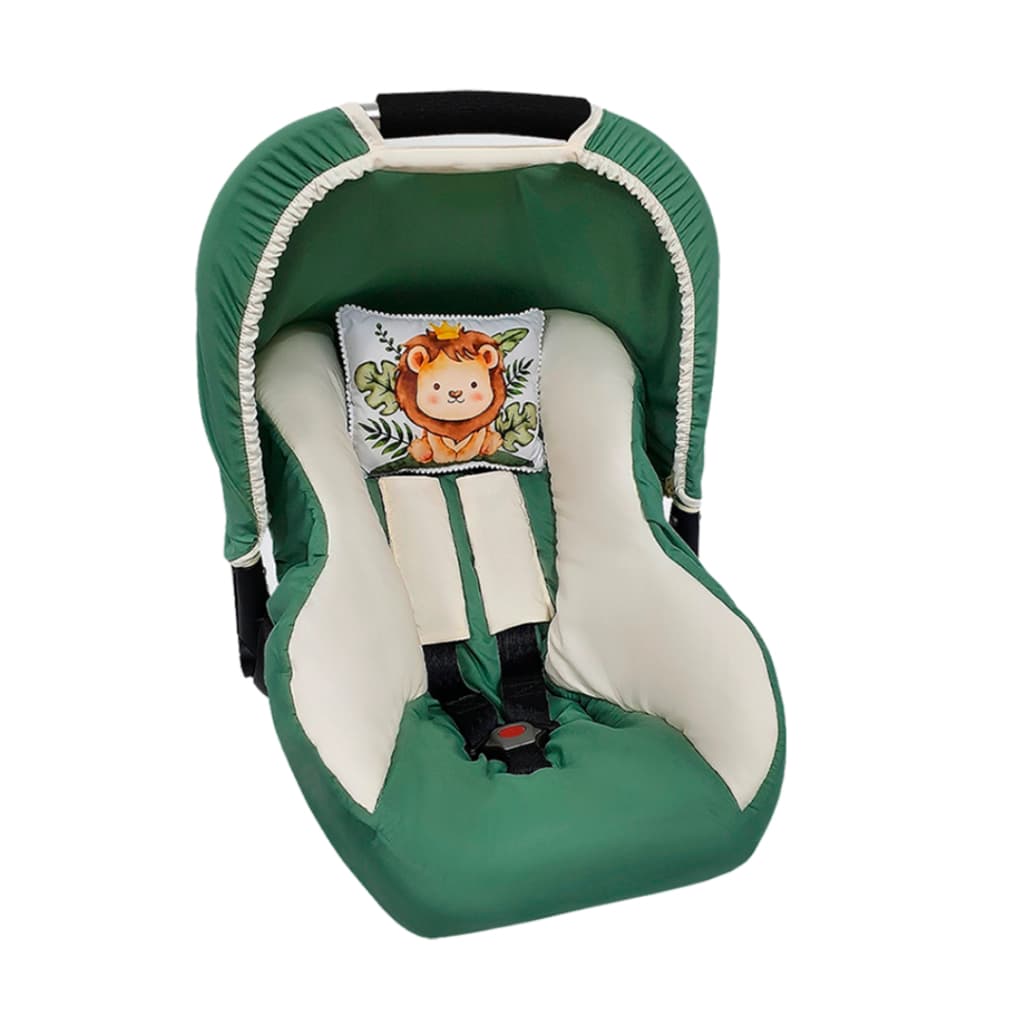 Kit Capa protetora de bebê conforto para carro com capota + protetores de cinto + capa acolchoada