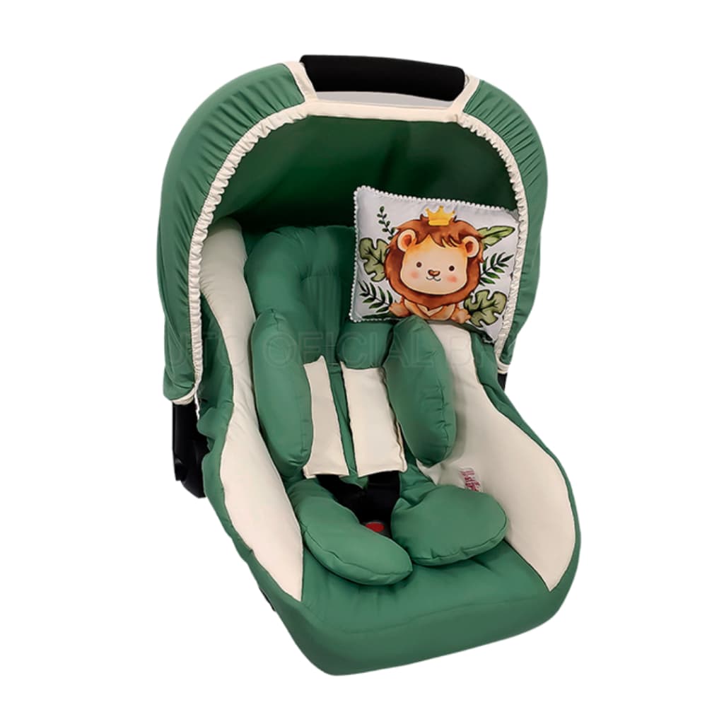 Kit 6 Peças - Capa de Bebê Conforto, Capota, Protetores de Cinto e Redutor e Almofada Estampada