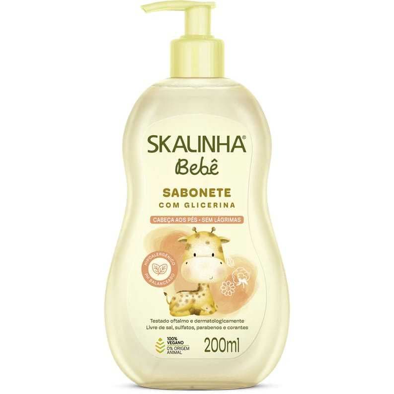 Sabonete líquido com glicerina skalinha bebê 200ml