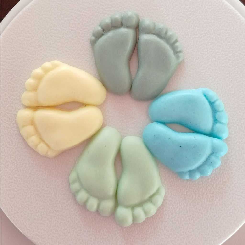 200 Unidades Pezinho Sabonete Artesanal 100 Pares Chá Bebe Cha Fralda