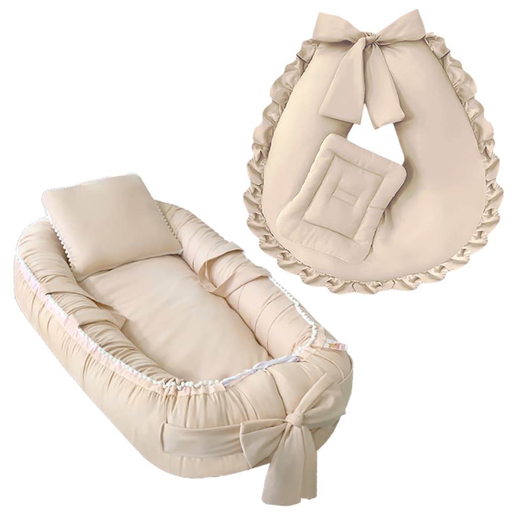 Ninho Redutor de Berço Ajustável + Almofada de Amamentação Multifuncional