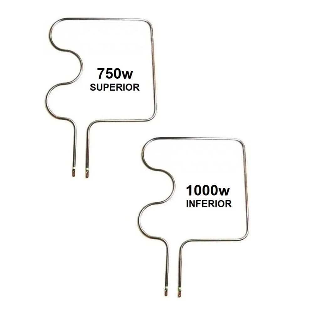 Resistência Elétrica Forno Mueller Soneto 1750w 127v ou 220v - Kit Superior/Inferior