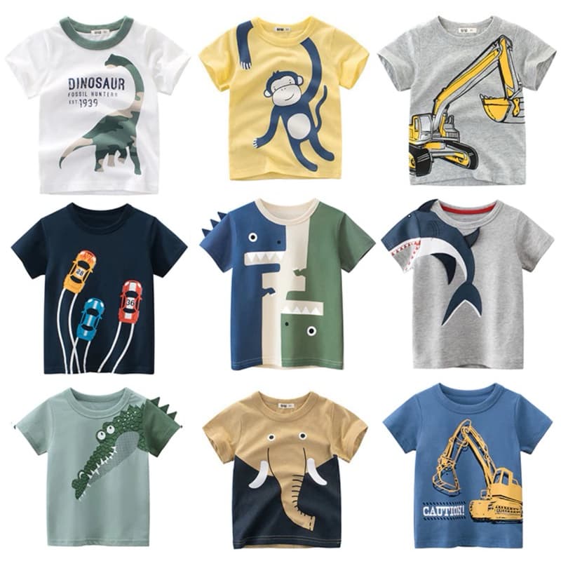 Kit 4 Camisetas Infantis Menino Verão Sortidas Tamanho 1 ao 12 anos.