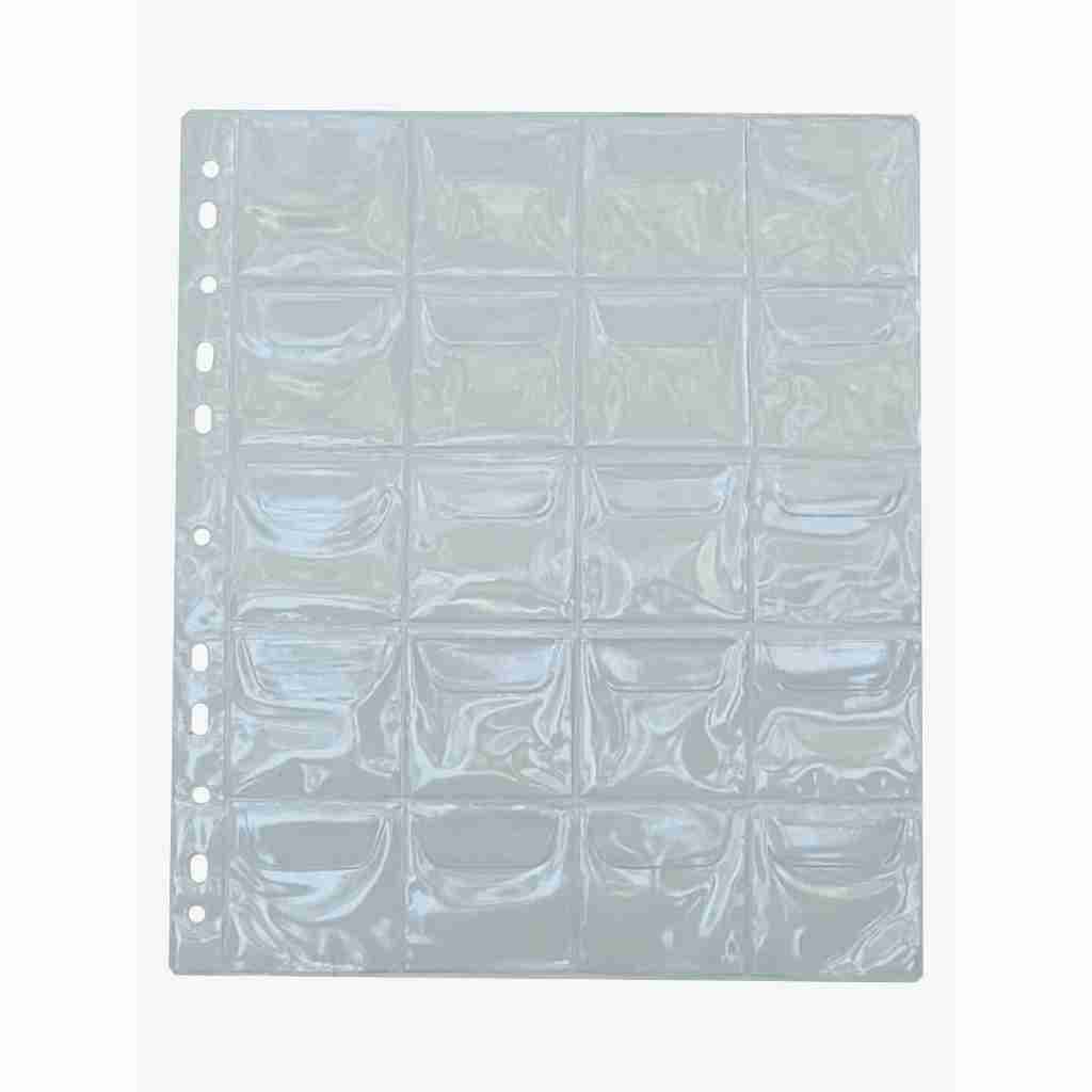 1 a 5 folhas para moedas com 20 espaços - com abas - comporta coin holder -  Organizer