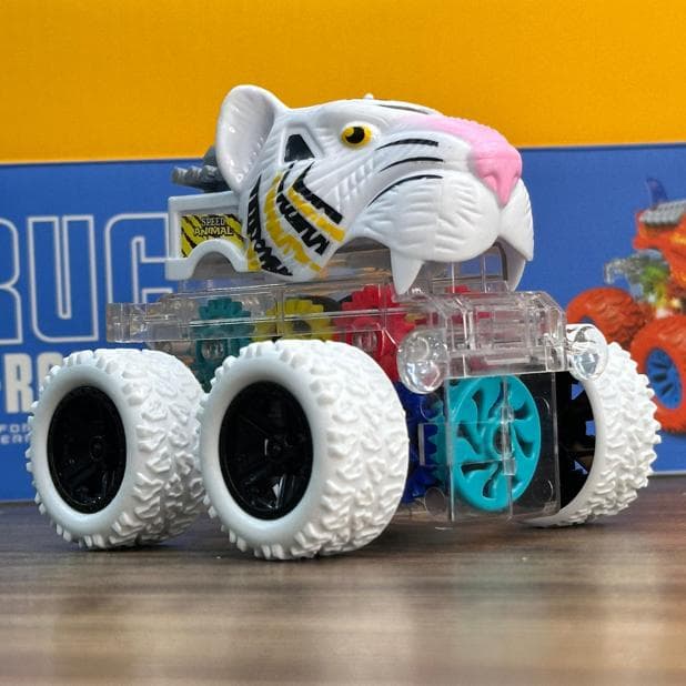 Animais Carrinho com led fricção personagem led criança infantil