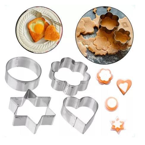 KIT CORTADOR  REDONDO , MARGARIDA ,CORAÇÃO  E ESTRELA