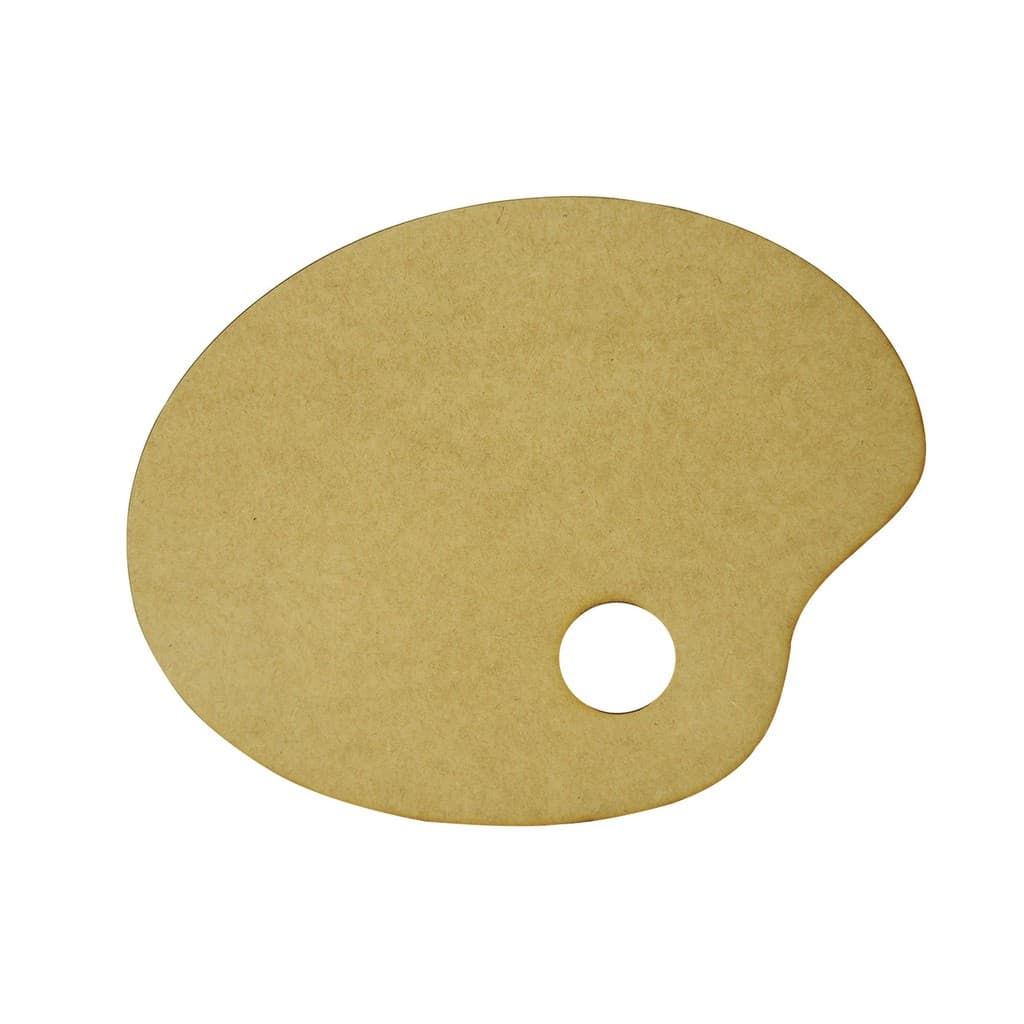 Kit Paleta de Pintura MDF CRU (M-25x20cm) - para Aniversário, Escolas e Creches -Criatividade e Diversão