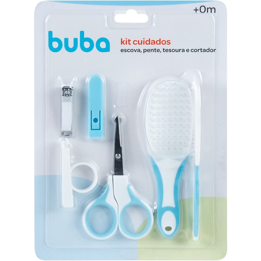 KIT CUIDADO HIGIENICO MANICURE PARA BEBE- KIT - ESCOVA - PENTE - CORTADOR- TESOURA - BUBA