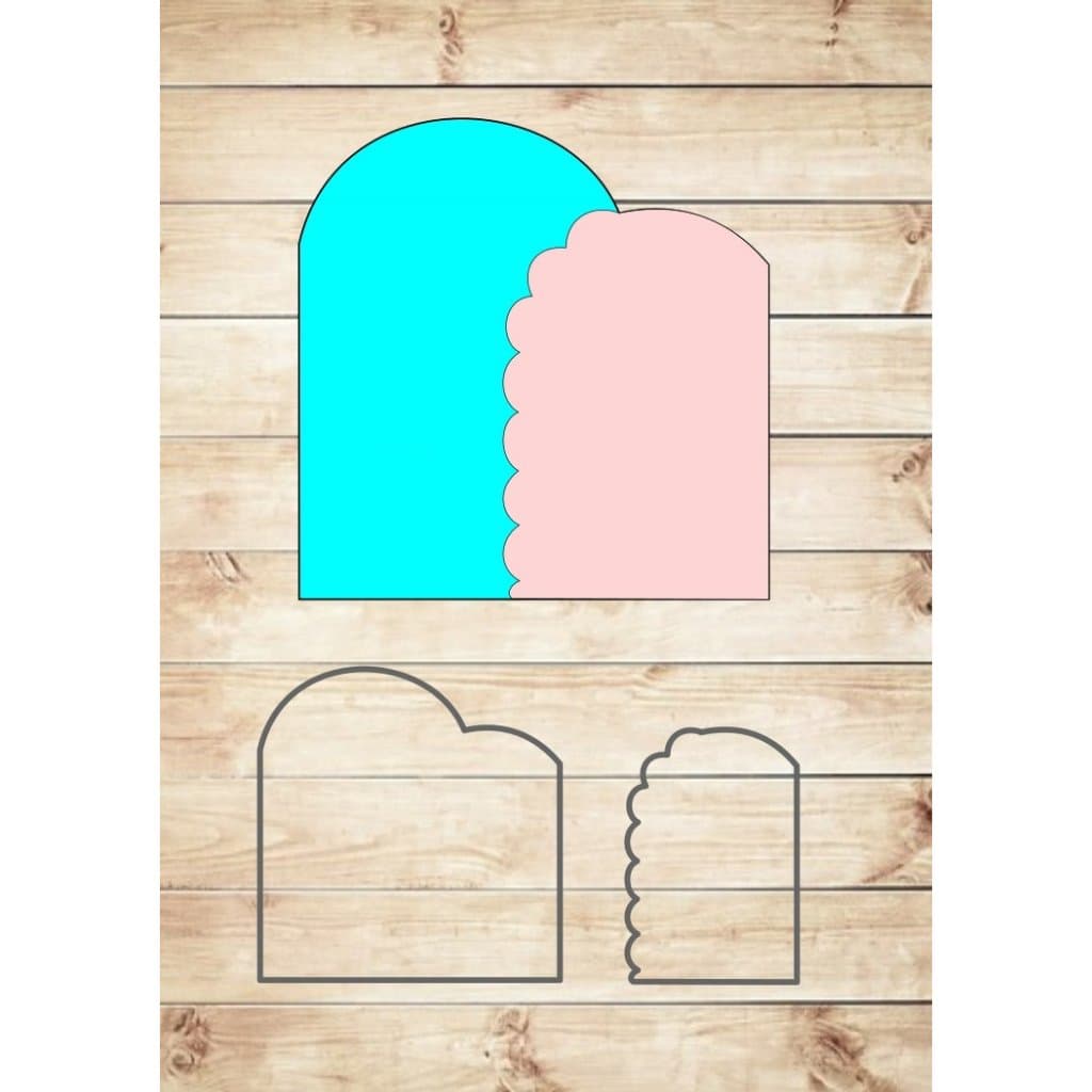 cortador moldura arco 8cm x 8.2cm