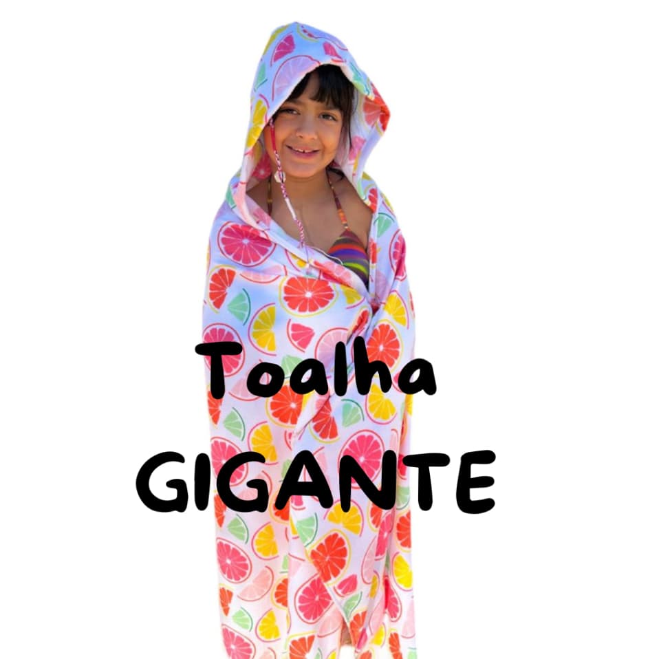 Toalha de Banho Infantil Algodão Poliéster Gigante Com Capuz Banhão Estampas Macia