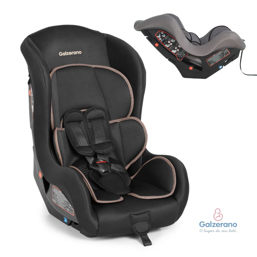Cadeirinha de Carro Bebê Cadeira Maximus 0 a 25kg Preto Galzerano Cadeira Bebê para Carro