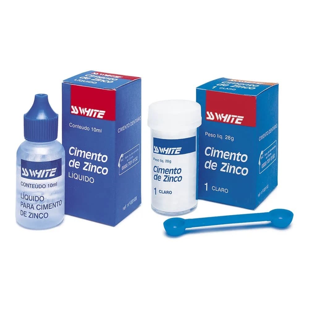 Cimento de Zinco Kit Pó 28gr e Líquido 10ml - SS White