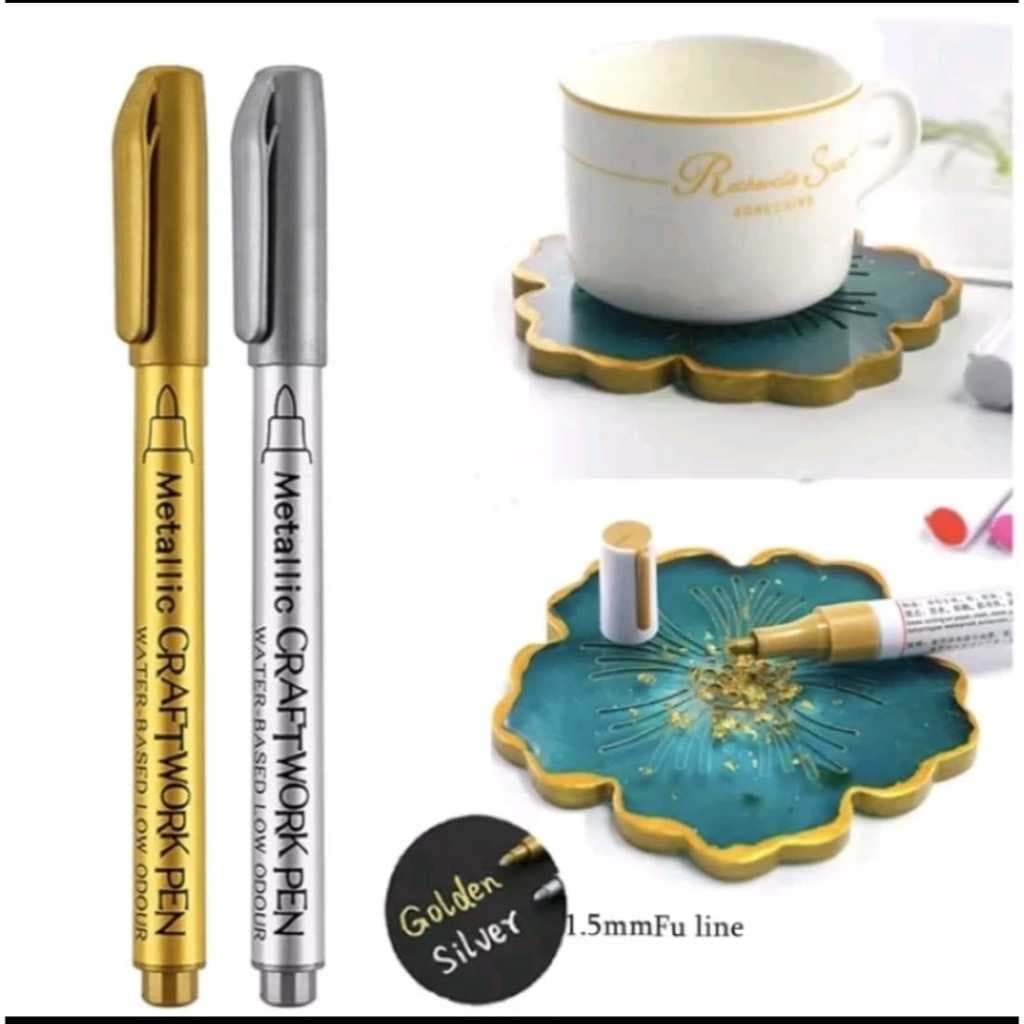 Caneta Metálica Permanente para Resinas e Artesanatos Papelaria