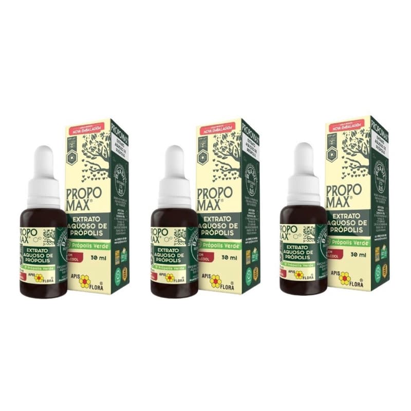 3 PROPOMAX EXTRATO DE PRÓPOLIS SEM ALCOOL 30ML APIS FLORA