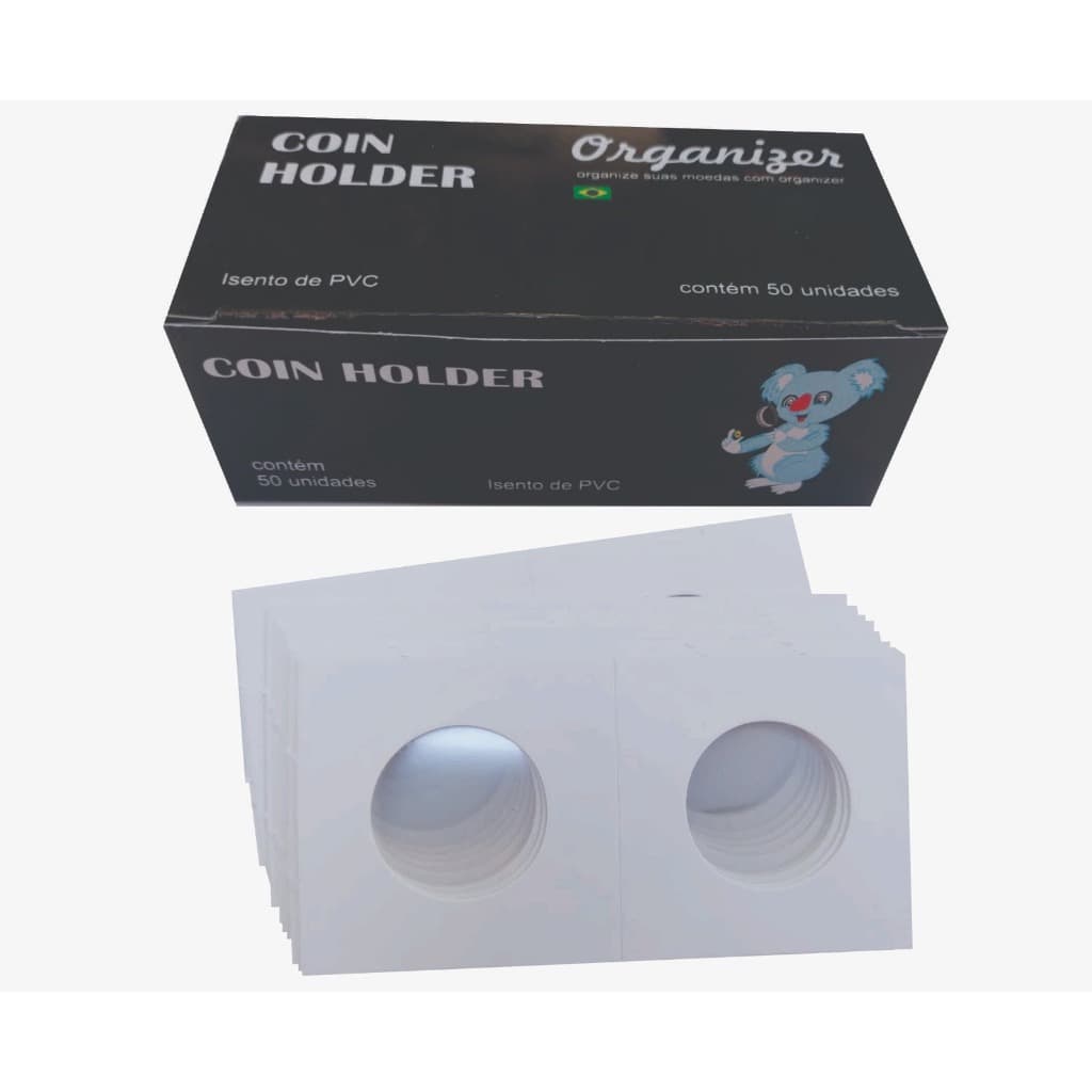 1 à 5 cxs Coin Holder organizer, caixa com 50 unidades - temos todas as medidas disponíveis