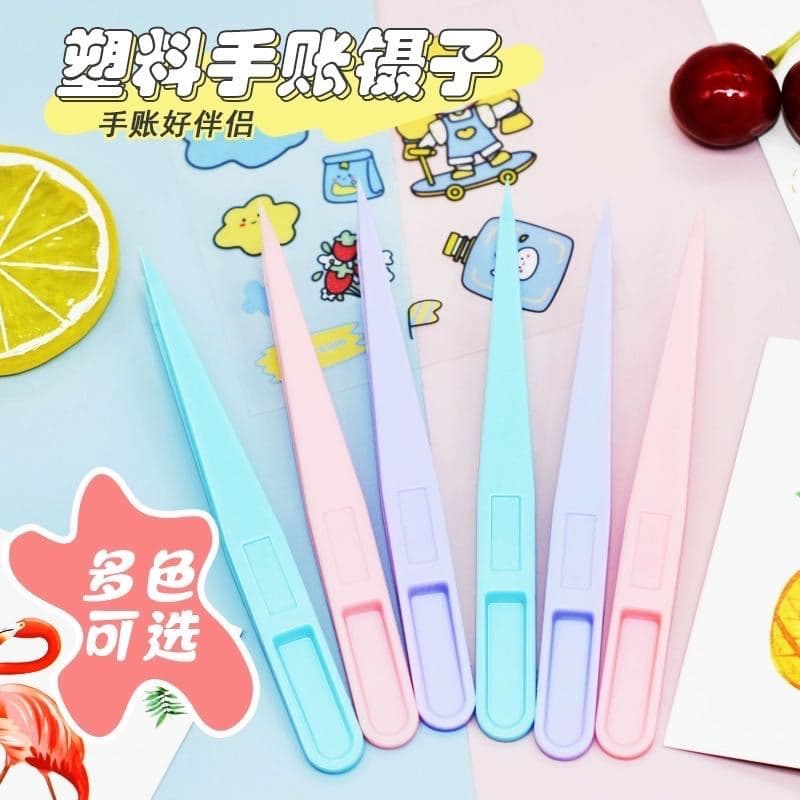 Kit Até 5/10/15 Peças Pinças de Plástico 12 CM/Não Condutoras/Cor Múltipla/Multifuncional/Pinça Para Adesivos - WL