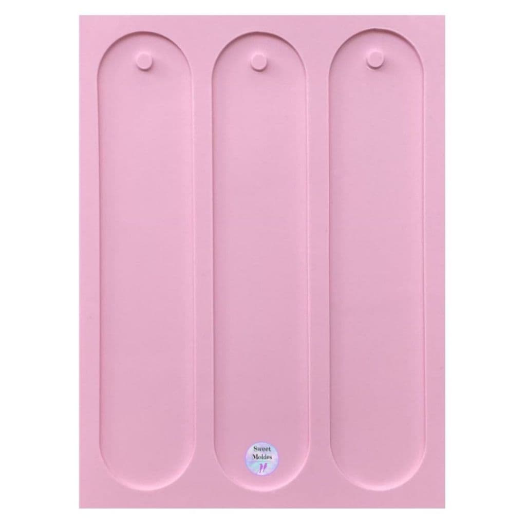 Molde de silicone 3 Marca páginas arredondados 14,5cm