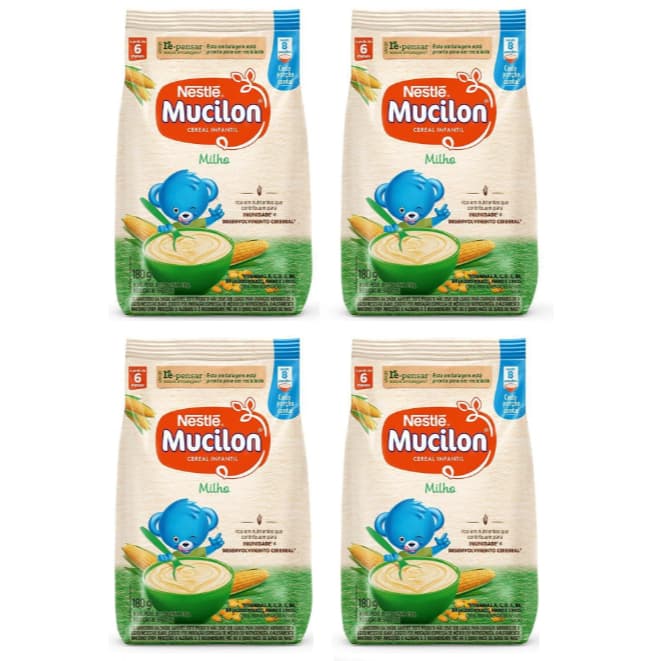 Mucilon Cereal Infantil Milho 4 unidades 180g