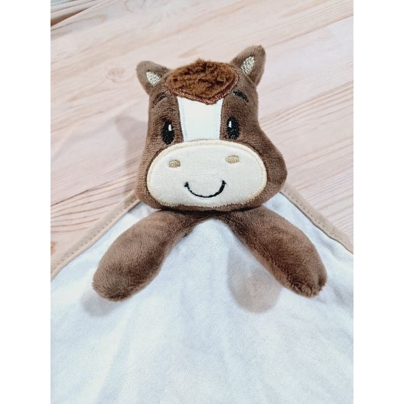 Naninha para bebê com prendedor de chupeta Cavalinho