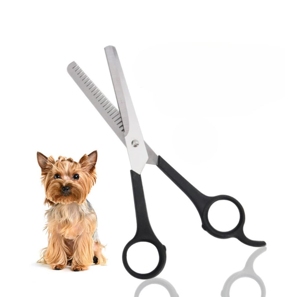 Tesoura de Tosa Semi-Dentada para Pets Gato Cachorro Profissional