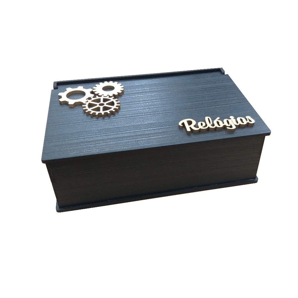 Caixa Porta Relógios Com 6 Divisórias