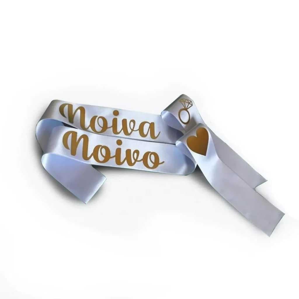 Despedida de Solteiro Kit Faixas Noiva e Noivo