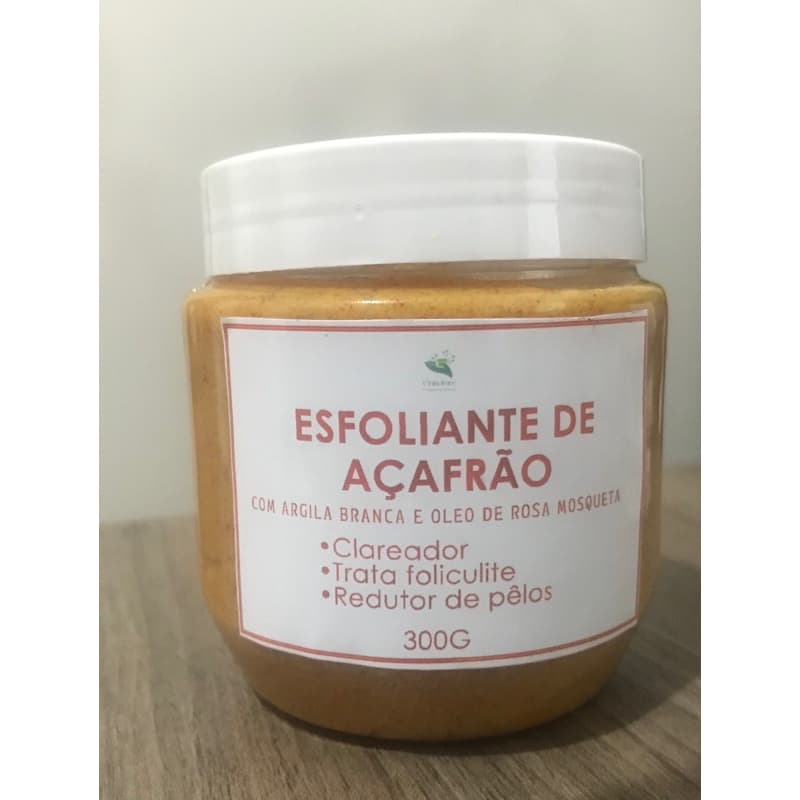 Esfoliante corporal de açafrão e dolomita antifolicute e clareador 300G