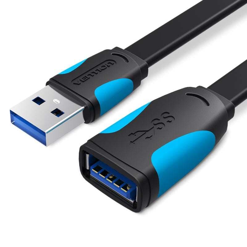 Vention - Cabo USB Extensão Usb 3.0 Flat 5gbps Extensor Notebook Desktop TV Smartv