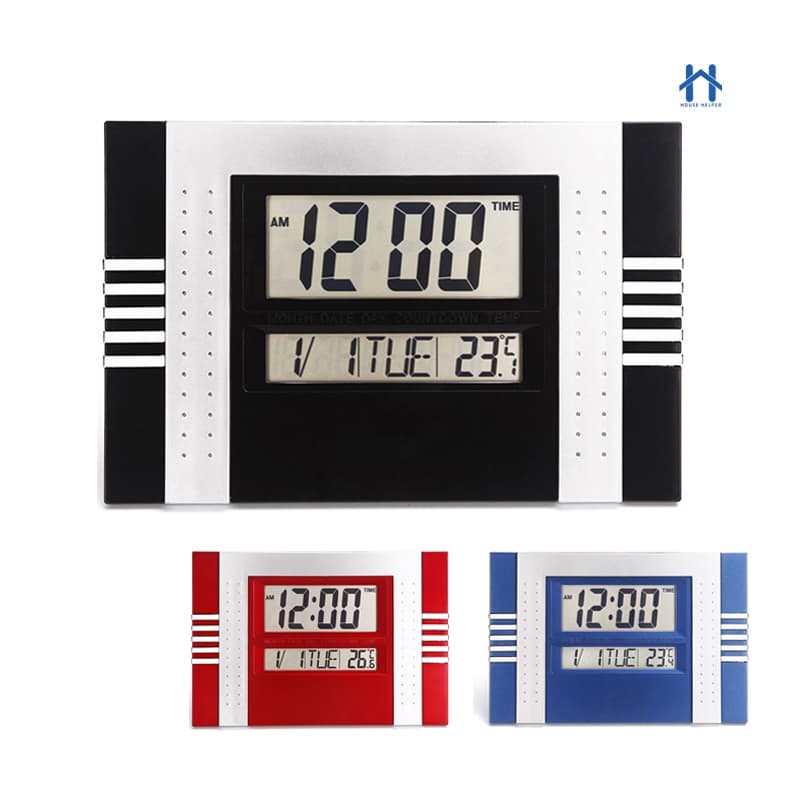 Relógio Digital Lcd para Mesa ou Parede com Alarme Data Temperatura