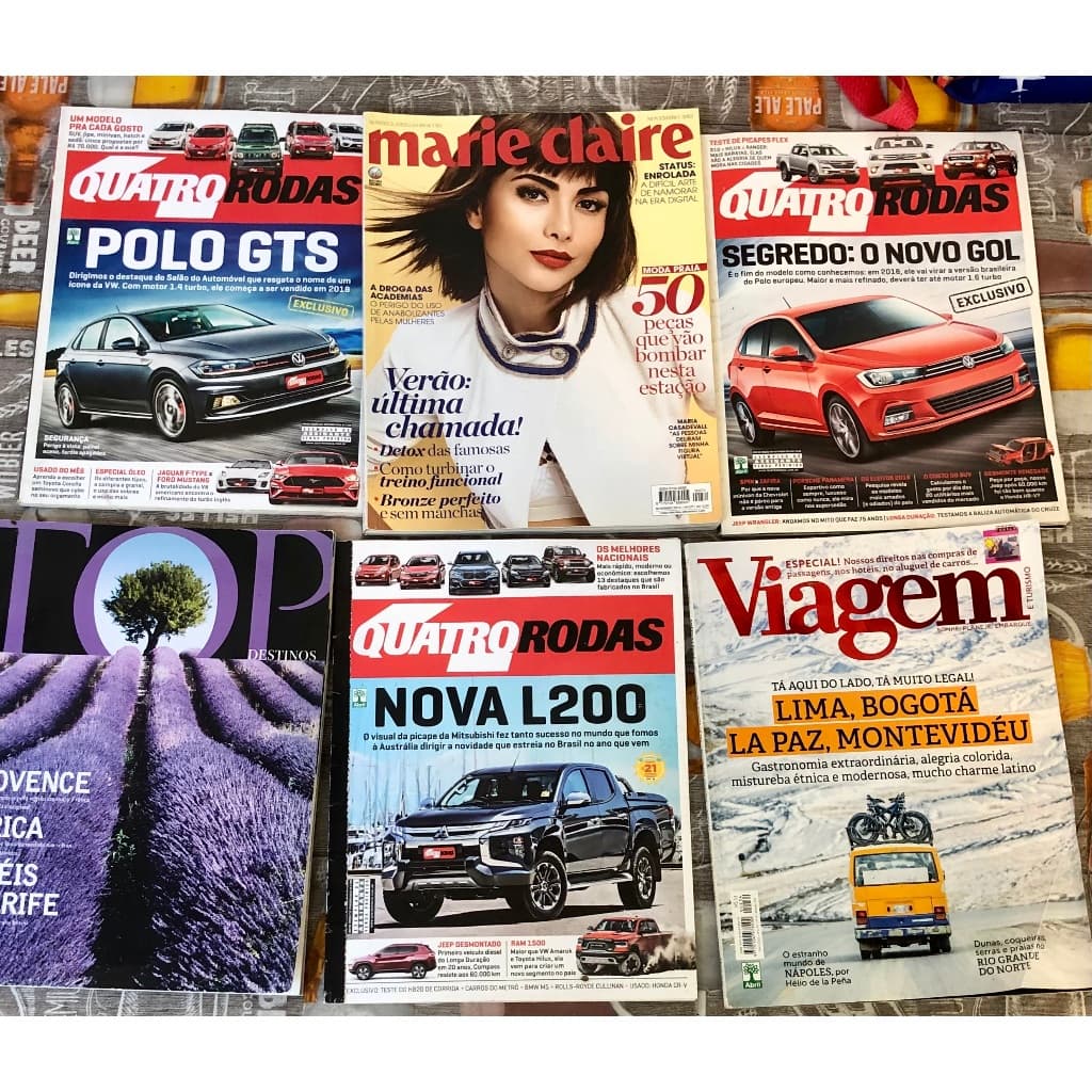 Kit 10 revistas usadas para recorte, trabalho, consultório lista escolar