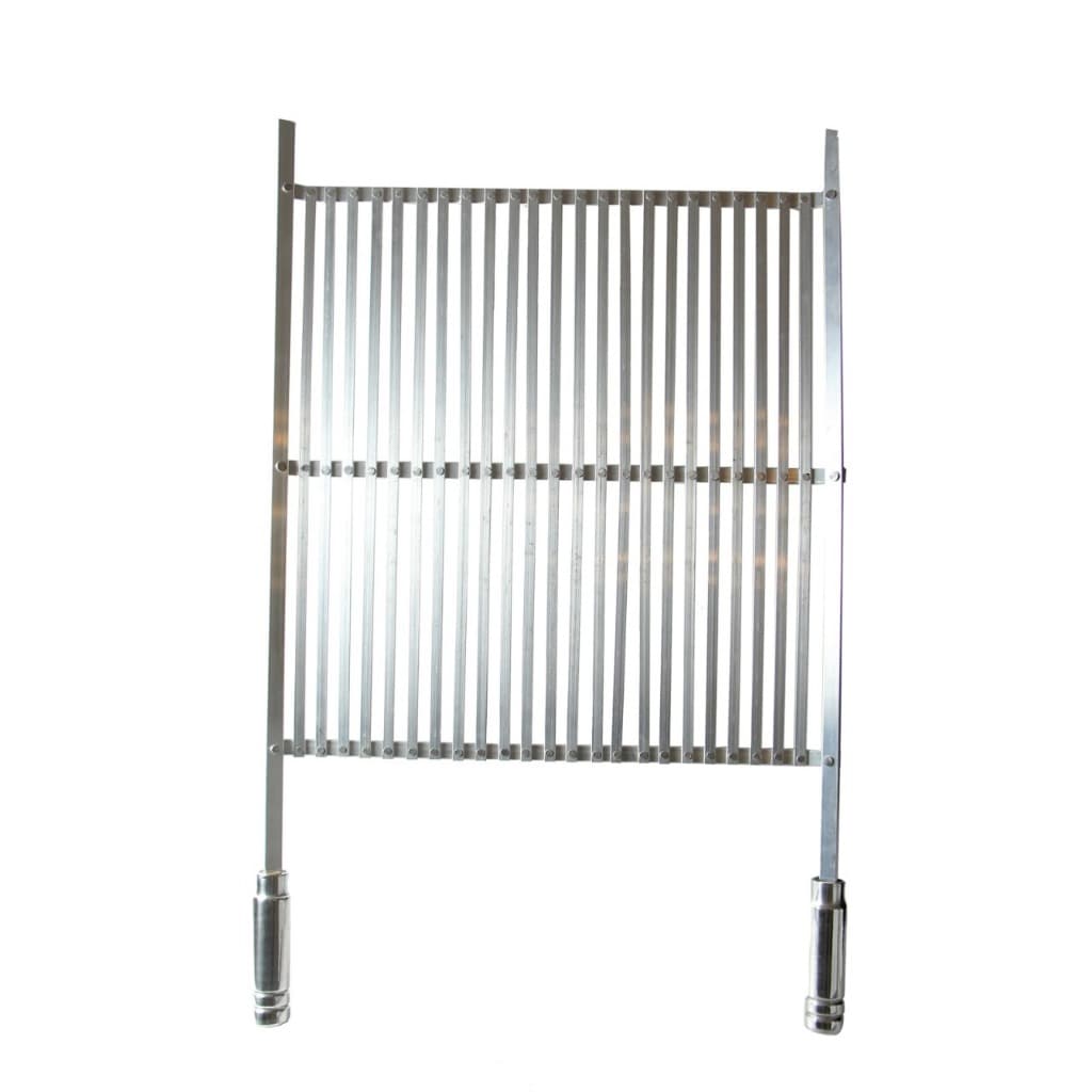 Grelha de Alumínio Reforçada para Churrasco – Cabos em Madeira e Alumínio Polido – Todas as Medidas – Alta Durabilidade