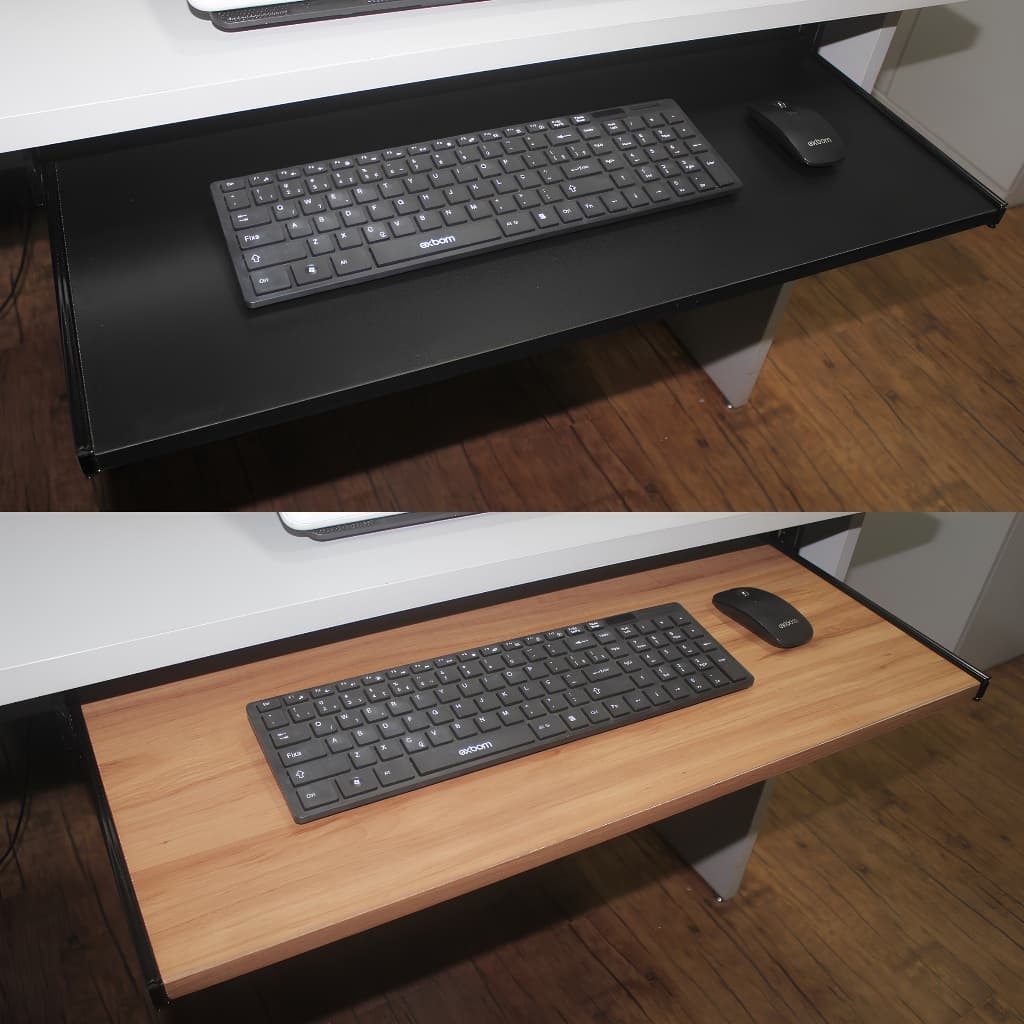 Suporte Teclado Deslizante para Mesa Retrátil com Corrediça Telescópica