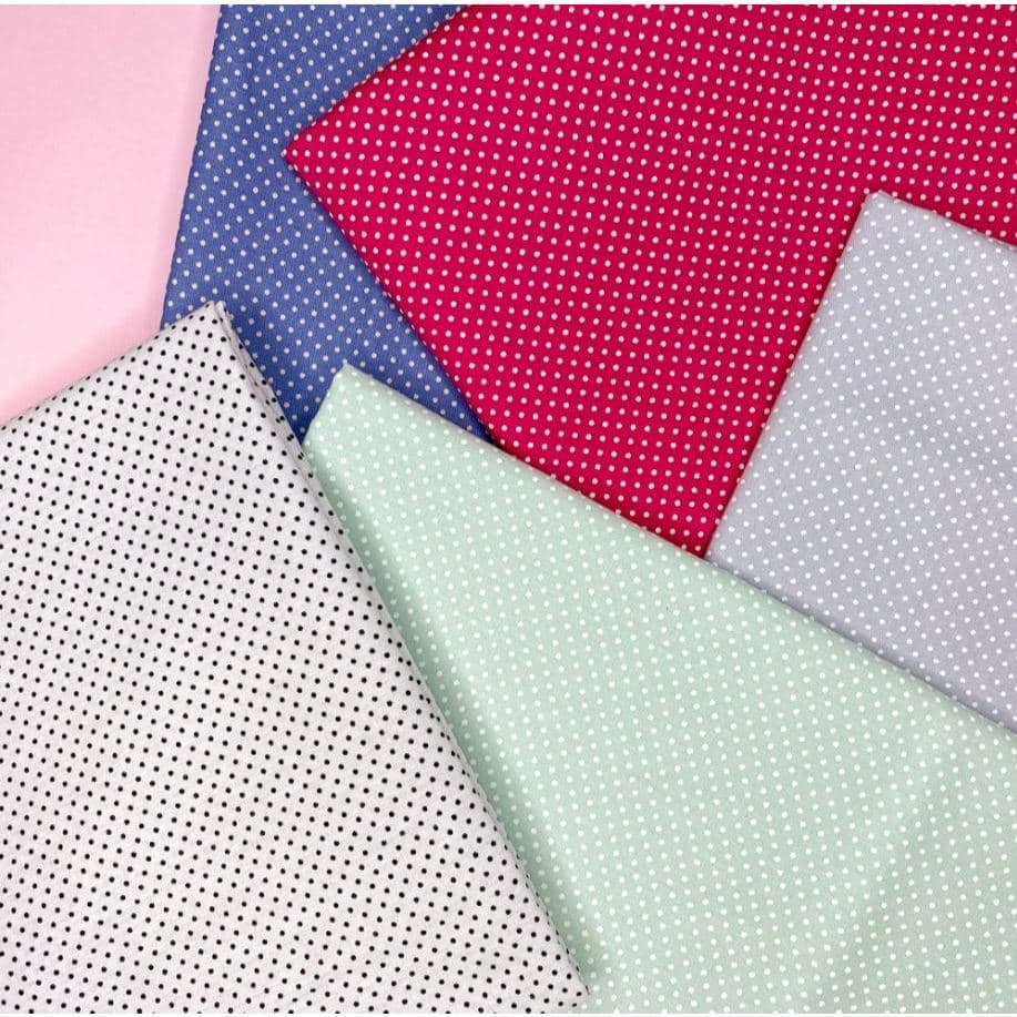 3 metros x 1,50 metros Tecido Tricoline Estampa Poá Pequeno 100% Algodão  - Patchwork / Artesanato