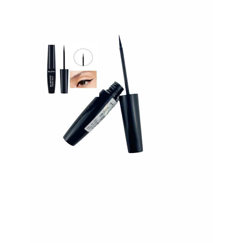 Delineador Líquido Preto Ruby Rose Hb 8406