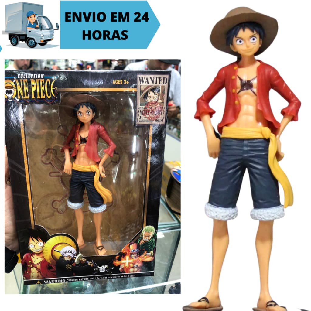 Boneca Brinquedo  estampada 18cm cultivta one piece, monkey d luffy, boneco colecionável original